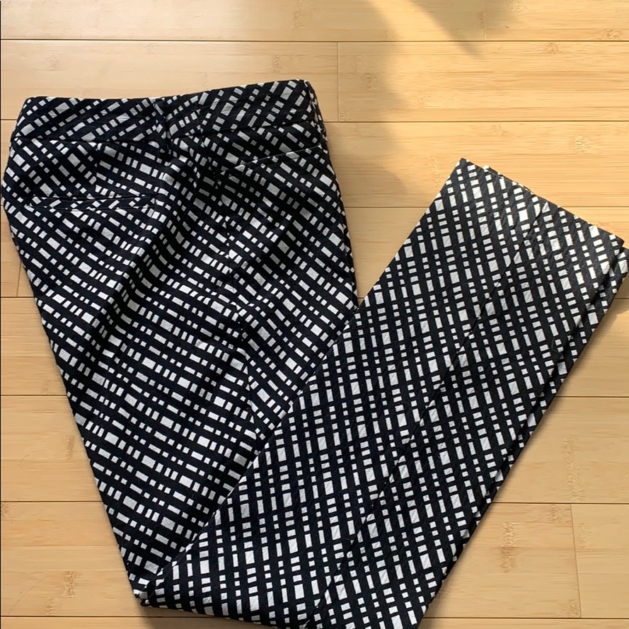 Black Striped Pattern Express Columnist Pants